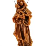 VELA VIRGEN MARÍA CON NIÑO JESÚS figura cera virgen con plantas
